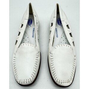 Dr. Scholls Womens Slip on Shoes Double Air Pillo Insole Size 8.5M White Leather